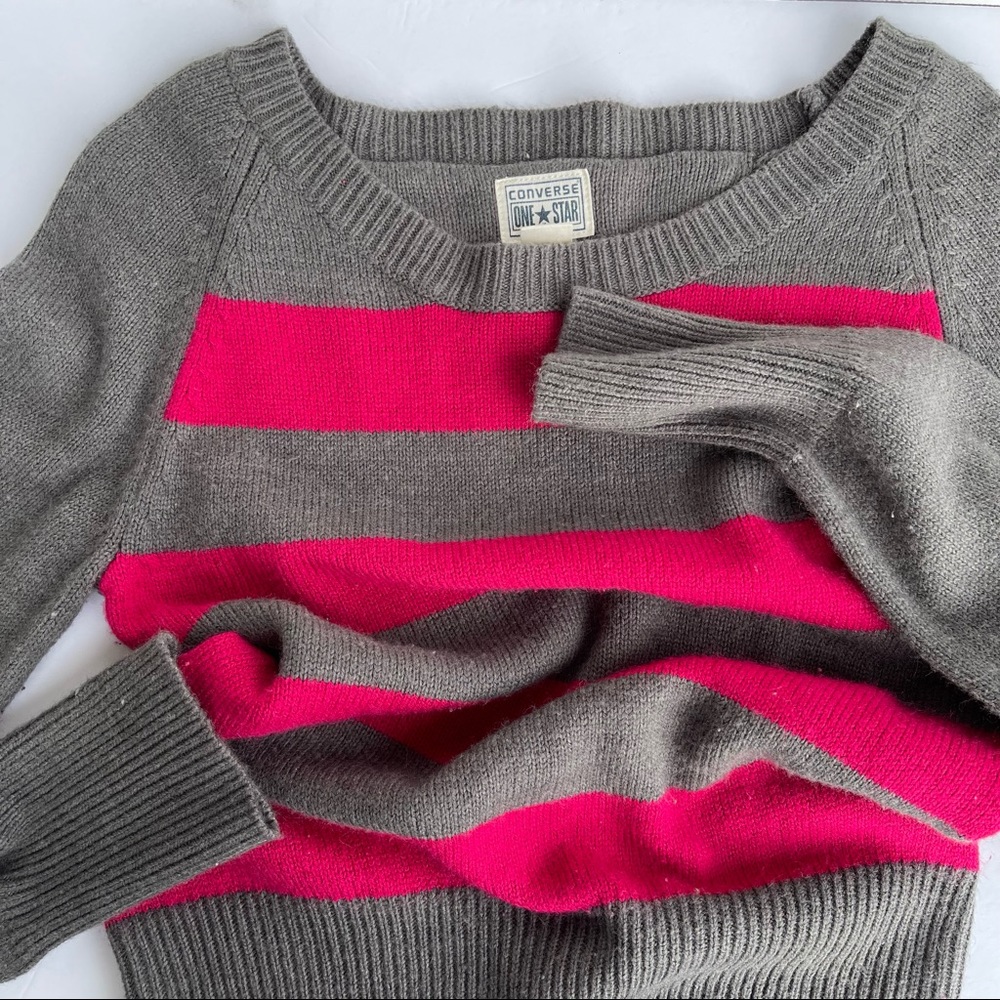 Converse One Star Striped Sweater Size S
